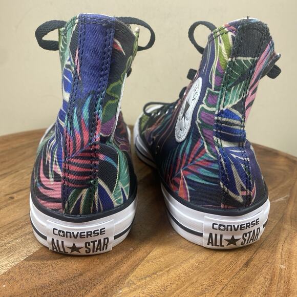 Converse Chuck Taylor All Star High Floral Tropical Womens Purple Size 8 Shoes - Picture 5 of 10